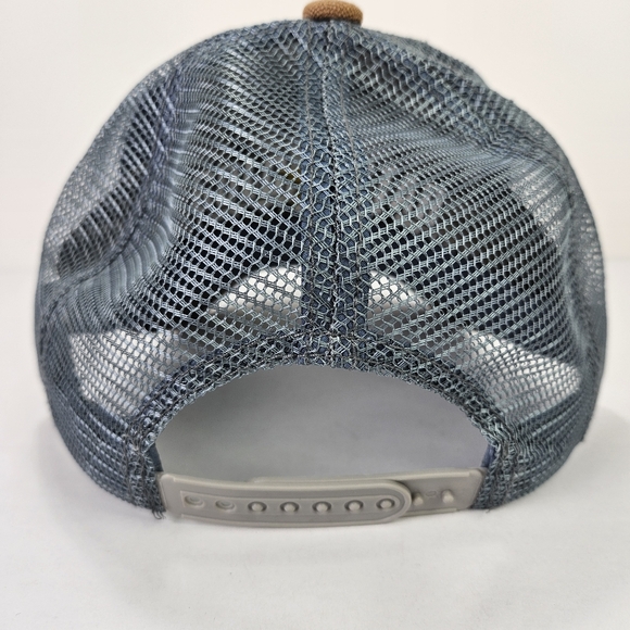 Taz Devil Logo Cartoon Gold Star Snapback Brown Front Gray Mesh Hat / Cap - Picture 4 of 9